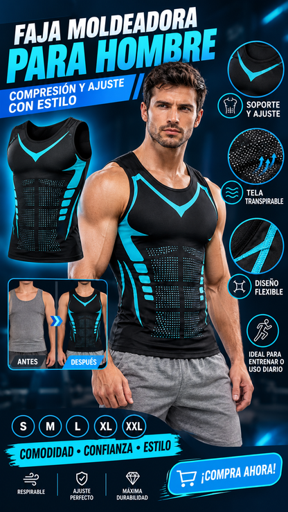 camisa compresora y moldeadora hombre| AXEN